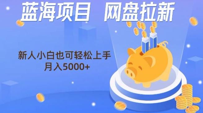 蓝海项目网盘拉新，新人小白也可操作，每月收入5000+-江南创业网