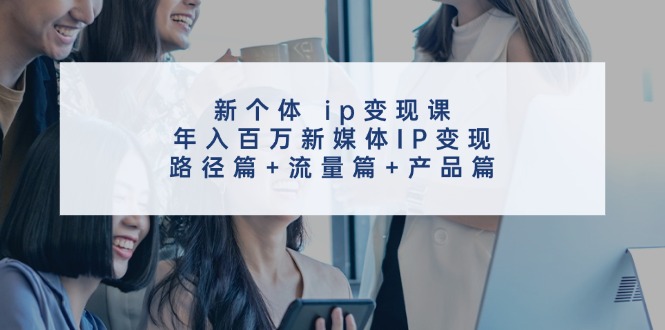 新个体ip变现课，年入百万新媒体IP变现，路径篇+流量篇+产品篇-江南创业网