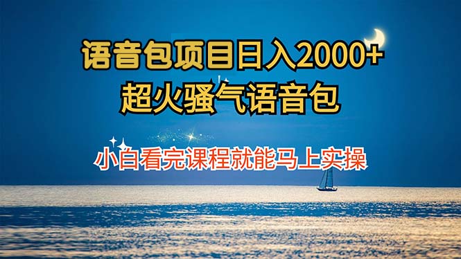 语音包项目 日入2000+ 超火骚气语音包小白看完课程就能马上实操-江南创业网