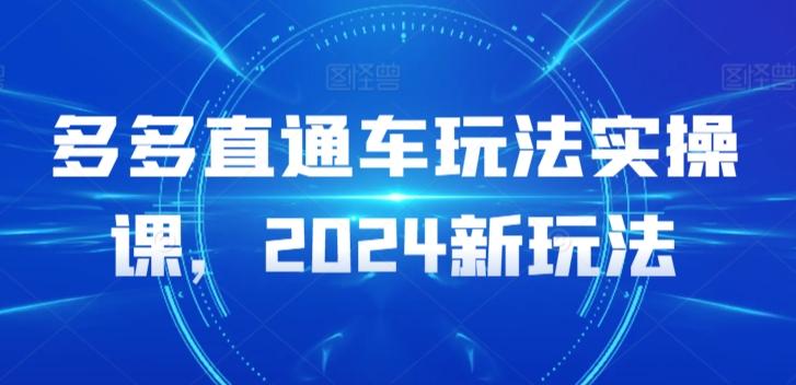 多多直通车玩法实操课，2024新玩法-江南创业网