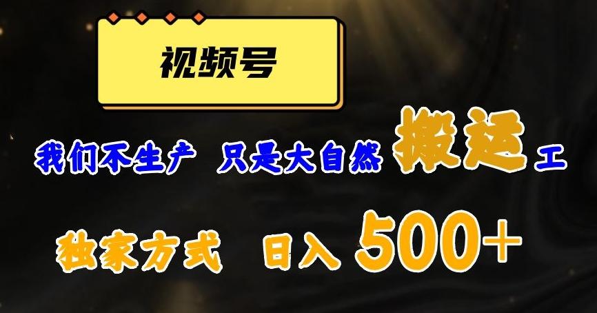 视频号轻松搬运日赚500+，一个1分钟1条原创视频【揭秘】-江南创业网