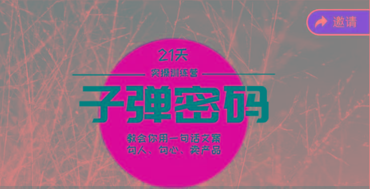 《子弹密码训练营》-用一句话文案勾人勾心卖产品，21天学到顶尖文案大师策略和技巧-江南创业网