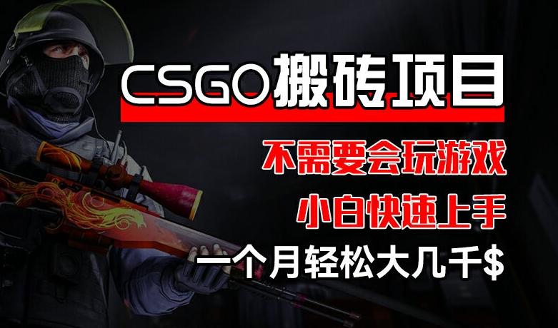 CSGO 装备搬砖项目，操作简单，不需要会玩游戏，小白也能快速上手，一个月轻松大几千【揭秘】-江南创业网