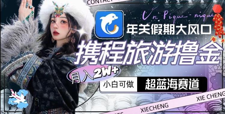 年关假期大风口，携程旅游撸金，超蓝海赛道,月入2w+【揭秘】-江南创业网