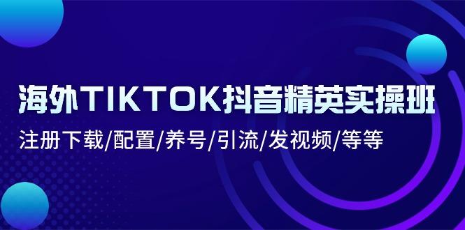 海外TIKTOK抖音精英实操班：注册下载/配置/养号/引流/发视频/等等-江南创业网