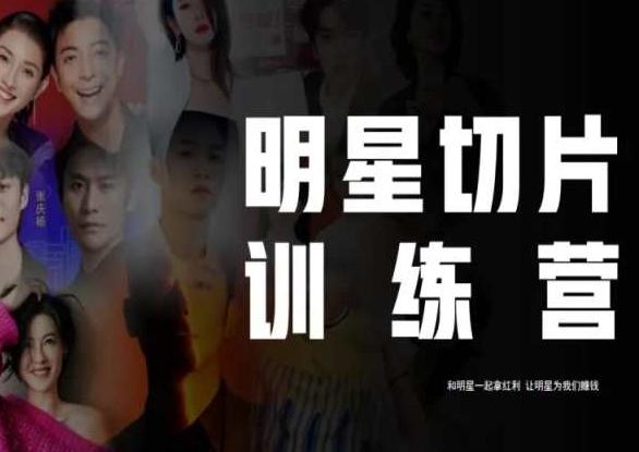王子·明星切片线上训练营（2023），和明星一起拿红利，让明星为我们赚钱-江南创业网