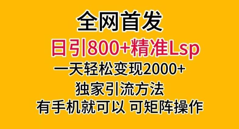 全网首发！日引800+精准老色批，一天变现2000+，独家引流方法，可矩阵操作【揭秘】-江南创业网
