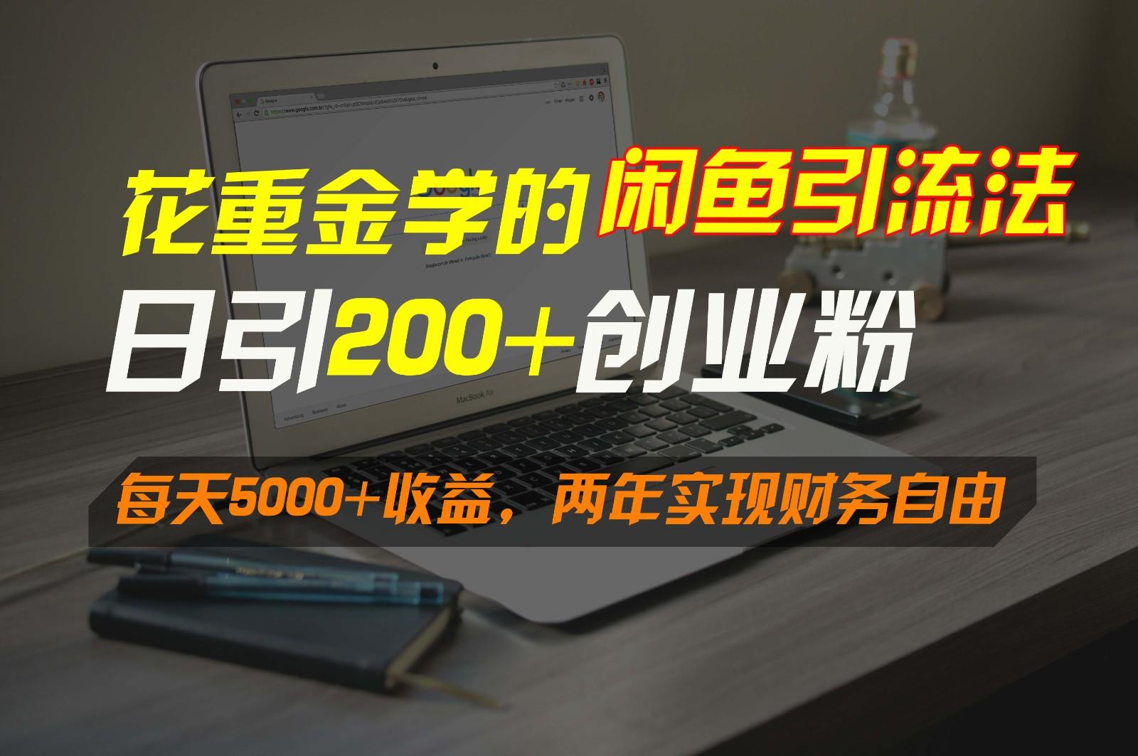 花重金学的闲鱼引流法，日引流300+创业粉，每天5000+收益，两年实现财务自由-江南创业网