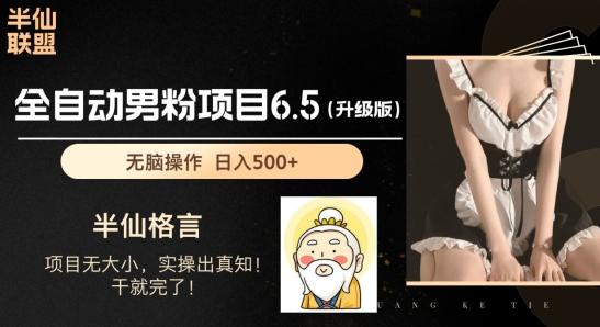 男粉项目6.5升级版，全自动男粉项目，日收入1K+【揭秘】-江南创业网