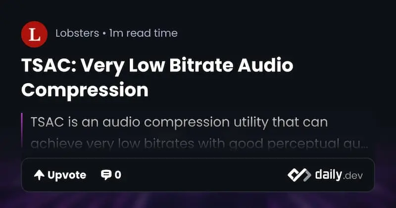 TSAC ｜音频压缩-江南创业网