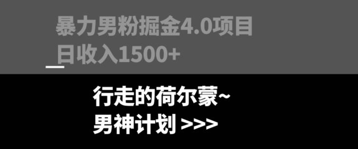 暴力男粉掘金4.0项目不违规不封号无脑复制单人操作日入1000+-江南创业网