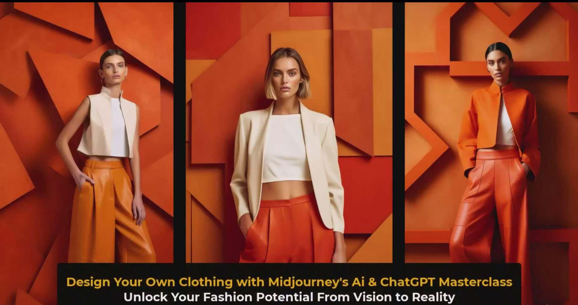 图片[3]-利用 Midjourneys Ai 人工智能设计自己的服装AI大师班-10节课-中英字幕-江南创业网