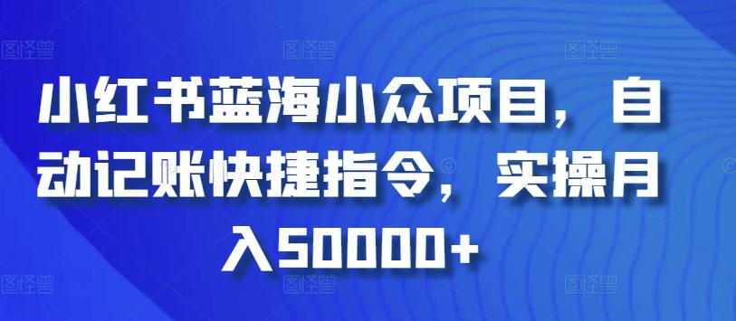 小红书蓝海小众项目，自动记账快捷指令，实操月入50000+【揭秘】-江南创业网