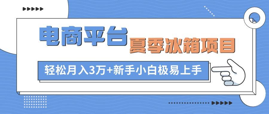 电商平台夏季冰箱项目，轻松月入3万+，新手小白极易上手-江南创业网