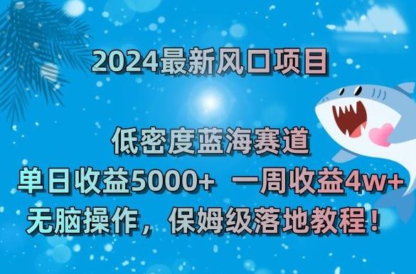 2024最新风口项目，低密度蓝海赛道，单日收益5000+，一周收益4w+！【揭秘】-江南创业网