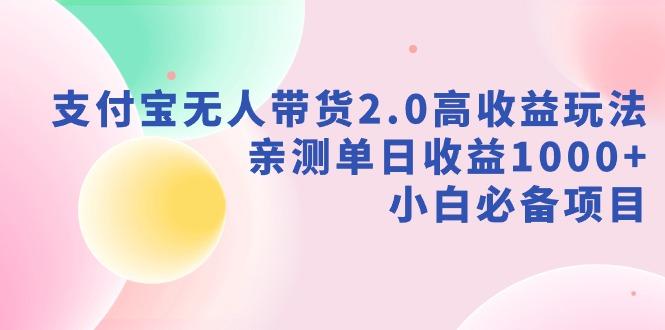 支付宝无人带货2.0高收益玩法，亲测单日收益1000+，小白必备项目-江南创业网