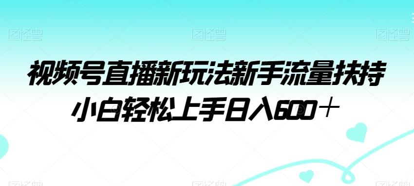 视频号直播新玩法新手流量扶持小白轻松上手日入600＋【揭秘】-江南创业网