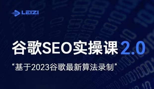 雷子·谷歌SEO 2.0实战课，独立站询盘自由必备，基于2023谷歌最新算法录制-江南创业网