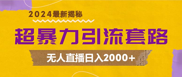 超暴力引流套路，无人直播日入2000+-江南创业网