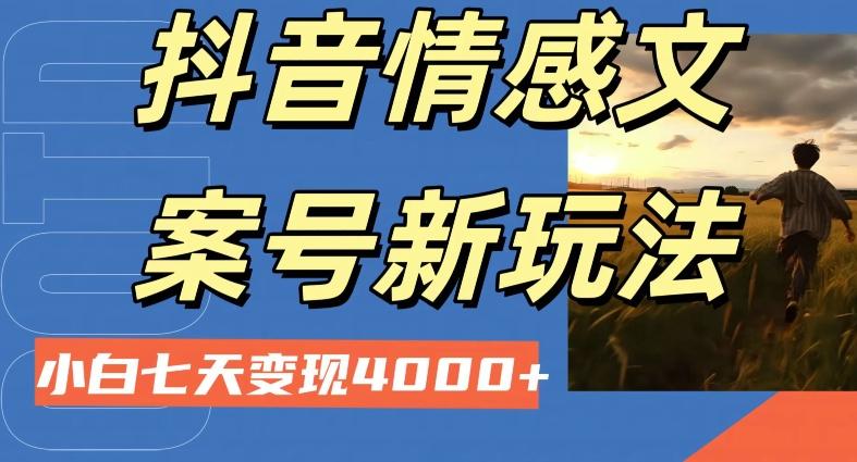 抖音情感文案小白七天变现4000+详细课程-江南创业网