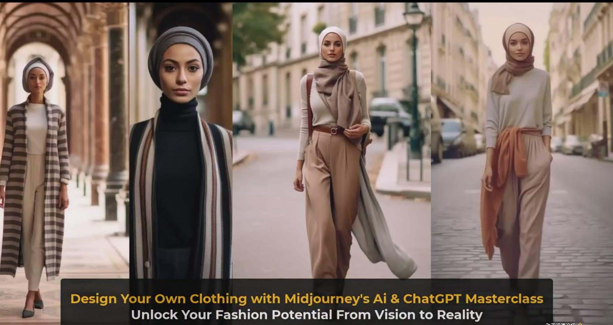 图片[10]-利用 Midjourneys Ai 人工智能设计自己的服装AI大师班-10节课-中英字幕-江南创业网