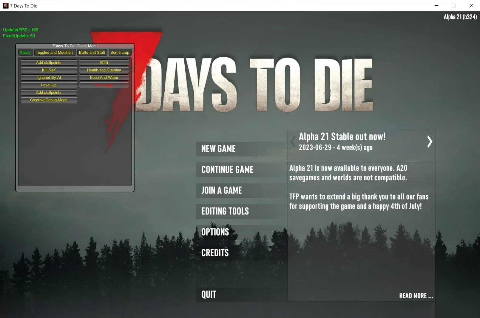 7 Days to Die 七日杀多功能修改器 v1.1.3.105 免费版-江南创业网