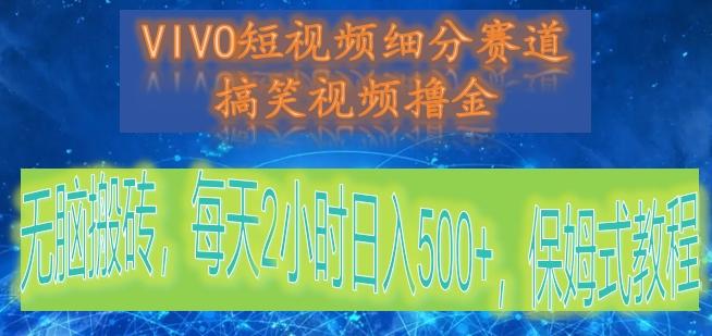 VIVO短视频细分赛道，搞笑视频撸金，无脑搬砖，每天2小时日入500+，保姆式教程-江南创业网