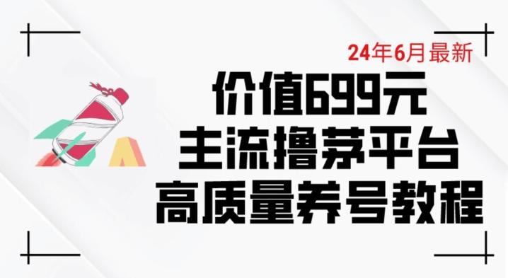 6月最新价值699的主流撸茅台平台精品养号下车攻略【揭秘】-江南创业网