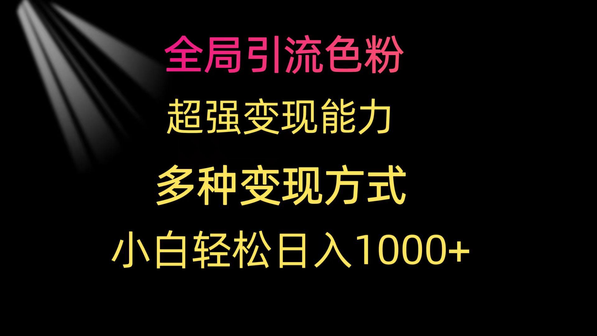 (9680期)全局引流色粉 超强变现能力 多种变现方式 小白轻松日入1000+-江南创业网