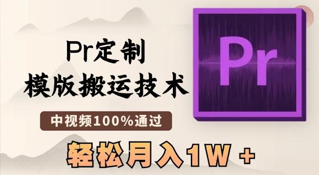 最新Pr定制模版搬运技术，中视频100%通过，几分钟一条视频，轻松月入1W＋【揭秘】-江南创业网