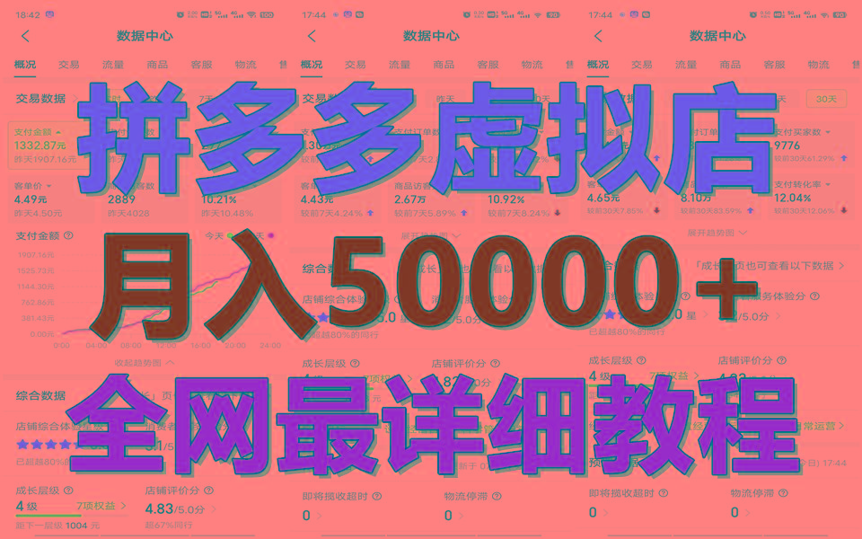 拼多多虚拟电商训练营月入50000+你也行，暴利稳定长久，副业首选-江南创业网